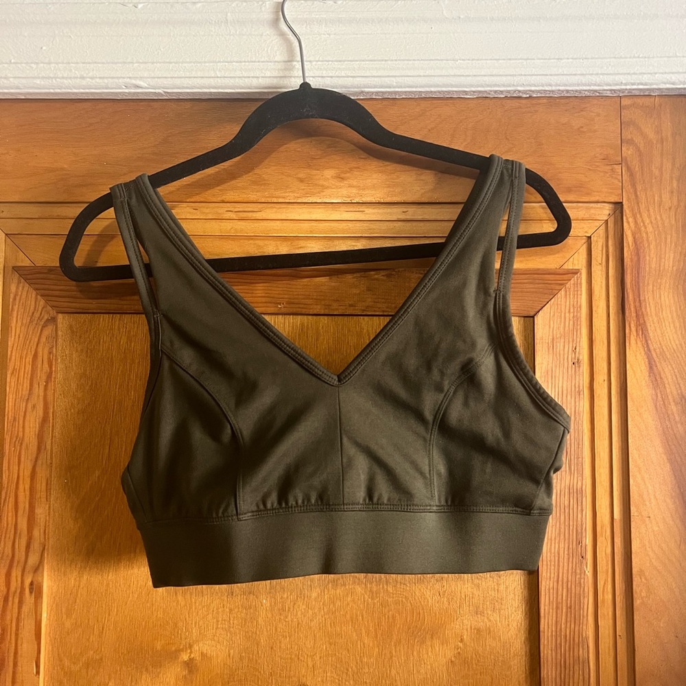 TARGET ALL IN MOTION Olive Green V-Neck Sports Bra